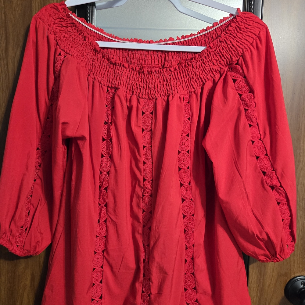 Elegant Red Women's Top